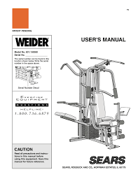 Weider 831 159380 Home Gym User Manual Manualzz Com