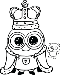 cute minions for kids coloring page