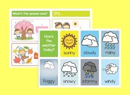Cute Season And Weather Chart For Preschool Esl