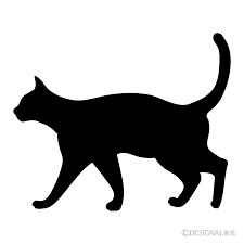 猫のシルエットイラストのフリー素材｜イラストイメージ