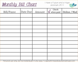 How To Make An Excel Spreadsheet For Monthly Bills Bill