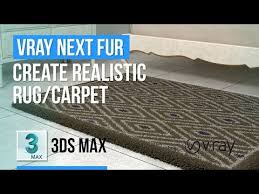 realistic rug carpet using vray fur