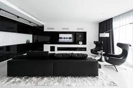 black and white interior