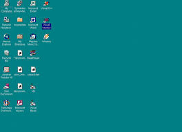 Icons are in line, flat, solid, colored outline, and other styles. Desktop Basics