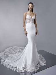 Spaghetti straps sequins lace beading mermaid wedding dress 2019. Mermaid Wedding Dresses Enzoani