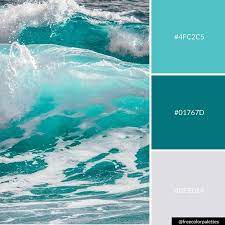 Ocean Blue Paint Aqua Color Palette