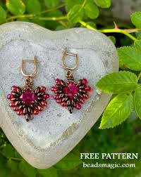 free bead pattern for earrings teo
