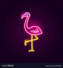 Flamingo Neon Sign Royalty Free Vector Image Vectorstock