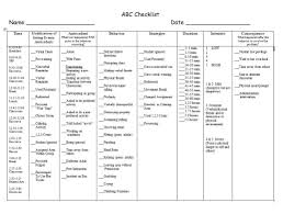 Abc Checklist Example 1 Classroom Behavior Management