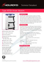 Htsd High Temperature Drum Heater Holroyd Components Pdf