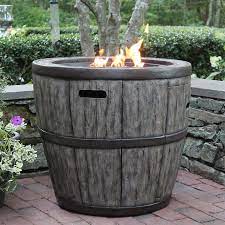 Protective cover included to preserve the unit's integrity. Wine Barrel Propane Fire Table Wine Barrel Fire Pit Barrel Fire Pit Gas Firepit