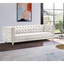 cream velvet sofa