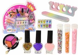 rainbow nail art makeup set toys