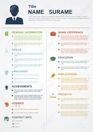When to use a curriculum vitae vs a resume. Infographic Template With Icons For Cv Personal Profile Resume Royalty Free Cliparts Vectors And Stock Illustration Image 43557997