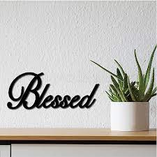 Creatcabin Blessed Wood Sign Wall Decor
