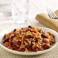 vegetarian red beans and rice ready