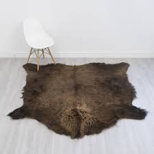 buffalo robe bison hide rug 100 33 5
