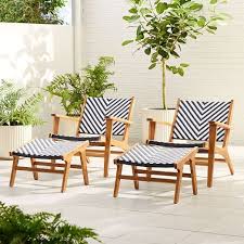 outdoor lounge chair ottoman set