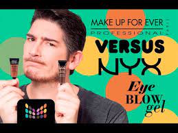 nyx brow gel vs make up for ever aqua