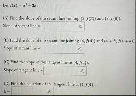 Find The Slope Of The Secant Li