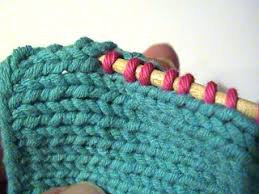 How to pick up stitches around an arm hole to work a sleeve. Knitty Com