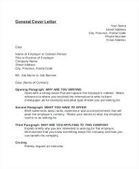 Examples Of General Cover Letters Cover Letter Examples General