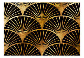 Photo Wallpaper Art Deco Fan Abstract