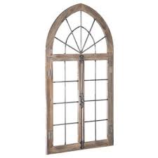 cathedral window wood wall decor