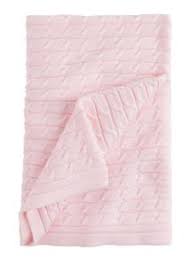 Cable Knit Blanket Light Pink Kidstop Children S Boutique