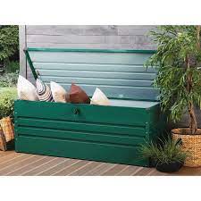 Garden Storage Box Green Steel Lockable