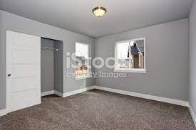 Small Basement Room Interior With Grey