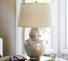 Avon Etched Mercury Glass Table Lamp