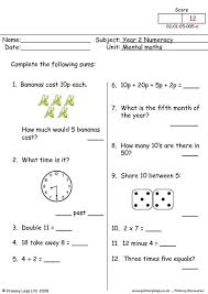 Time4learning offers printable math worksheets for many of the interactive activities that accompany the online math lessons. Year 2 Numeracy Printable Resources Free Worksheets For Kids Primaryleap Co Uk