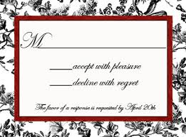 Wedding Invitation And Response Card Wording