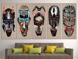 African Mask Canvas Tribal Mask Print