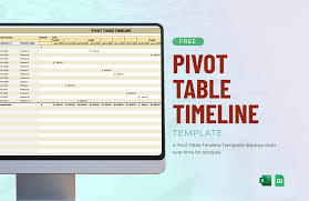 free pivot table timeline template