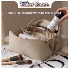 ins large capacity portable makeup bag
