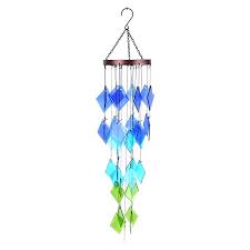 Blue Glass Windchime At Home