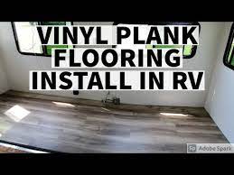 vinyl plank flooring install in our rv