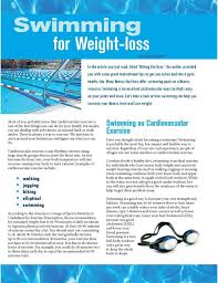 Swimming For Weight Loss Obesity
