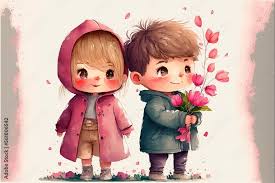 cute boy and in love on romantic