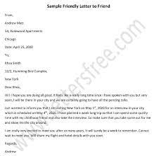 sle friendly letter to a friend