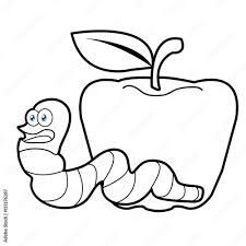 Click any coloring page to see a larger version and download it. Larva Worm Cartoon Coloring Page For Toddle Stock Vector Adobe Stock