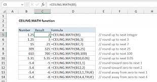 excel ceiling math function exceljet