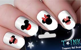 Minnie Mouse Nail Art Wasserrutsche Abziehbilder Auswahl. – Salon Qualität  50 Nail Aufkleber – Mickey Minnie Mouse Ohren Head Disney – Rot Polka Dot:  Amazon.de: Beauty
