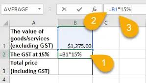 calculate gst in excel spreadsheet