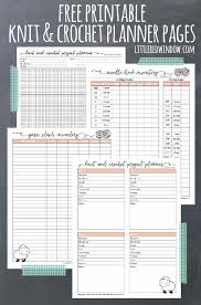 Free Printable Knitting Planner And Crochet Planner Pages