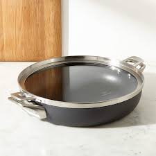 calphalon premier e saving hard anodized nonstick 12in everyday pan with lid