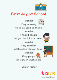 first day at cl 2 poem kidpid