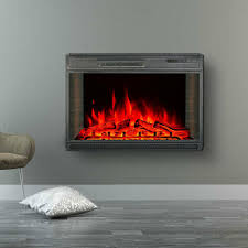 Home Insert Electric Fireplace Logs Red